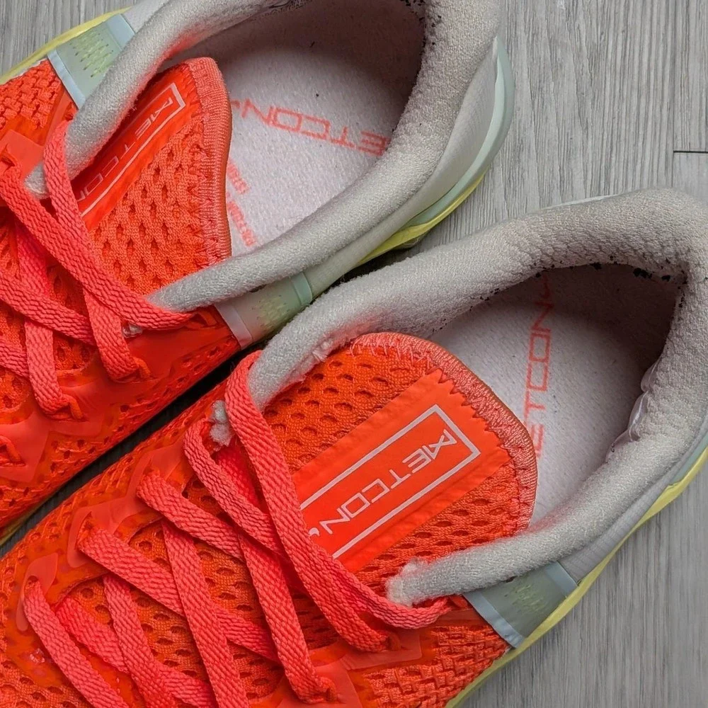 Nike Metcon 6 Women's Size 5.5 Training Shoes - Orange/Yellow AT3160-800